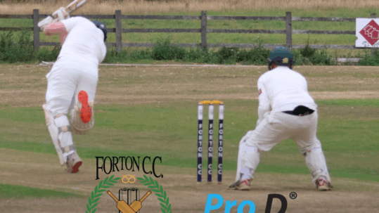 An image from a cricket match involving Forton Cricket Club who have secured a sports sponsorship deal with Pro D3