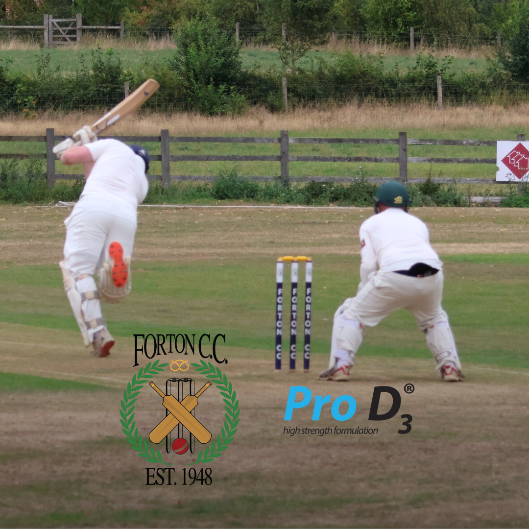 An image from a cricket match involving Forton Cricket Club who have secured a sports sponsorship deal with Pro D3